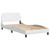  Bed Frame with LED without Mattress "Hvar" White 39.4"x74.8" A949-3213963
