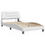  Bed Frame with LED without Mattress "Hvar" White 39.4"x74.8" A949-3213963