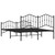  Bed Frame Black Powder-Coated Steel King Bed Frame Rectangular A949-373809