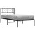  Metal Bed Frame Black Powder-Coated Steel Twin Metal Bed Frame A949-372174