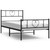  Bed Frame Black Powder-Coated Steel Twin Bed Frame Rectangular A949-355476