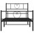  Bed Frame Black Powder-Coated Steel Twin Bed Frame Rectangular A949-355476