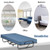 Rollaway Guest Bed with Sturdy Steel Frame and Memory Foam Mattress Made in Italy-Navy - Color: Navy D681-HW69534NY