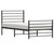  Bed Frame Black Powder-Coated Steel Twin Bed Frame Rectangular A949-352332