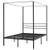 Full Size Canopy Bed Frame, Metal Canopy Bed with Four Posters Design, Heavy Duty Steel Slats Suppo E415-HGCJSFGFULLHSXSHO001V0