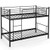 Metal Bunk Bed with Ladder and Full-length Guardrails-Black B593-HU10495-T
