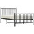  Bed Frame Black Powder-Coated Steel Single Bed Frame A949-350876