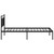  Bed Frame Black Powder-Coated Steel Twin Bed Frame Rectangular A949-373686