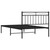  Bed Frame Black Powder-Coated Steel Twin Bed Frame Rectangular A949-373686