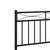  Bed Frame Black Powder-Coated Steel Twin Bed Frame Rectangular A949-373686