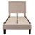 Twin Beige Fabric Upholstered Platform Bed with Button Tufted Headboard Q280-TWBEPBCUE1885192