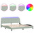  Bed Frame with LED without Mattress Light Gray 76"x79.9" Velvet A949-3213888