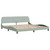  Bed Frame with LED without Mattress Light Gray 76"x79.9" Velvet A949-3213888