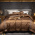 Color: Dark coffee, Bedding Size: 220x240cm - 120 Pillow Cotton Four Piece Luxury Pure Cotton Duvet Q119-CJCS195884607GT