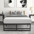 Full Size Black Metal Platform Bed Frame with Under-Bed Storage Space Q280-FLMW1425