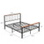 Bed Frame with Headboard and Footboard-Queen Size - Color: Black - Size: Queen Size D681-HU10460DK-Q