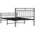 Bed Frame Black Powder-Coated Steel Twin Bed Frame Rectangular A949-373704