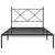  Bed Frame Black Powder-coated steel Twin Bed Frame Rectangular A949-376497