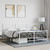  Bed Frame White Powder-Coated Steel King Size Bed Frame A949-376295