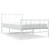  Bed Frame White Powder-Coated Steel Twin Bed Frame Rectangular A949-352542