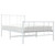 Bed Frame White Powder-Coated Steel Twin Bed Frame Rectangular A949-352542