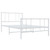  Bed Frame White Powder-Coated Steel Twin Bed Frame Rectangular A949-352542