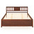 Wooden Platform Bed with Headboard and Slat Support-Queen Size - Color: Walnut - Size: Queen Size D681-HU10842WN-Q