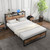 Full/Queen Bed Frame with 2-Tier Storage Headboard and Charging Station-Full Size - Color: Rustic B D681-HU10474-F