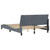  Bed Frame with LED without Mattress "Hanko" Dark Gray 53.9"x74.8" Velvet A949-3213810