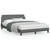  Bed Frame Dark Gray 100% Polyester, Metal, Solid Pine Wood, Plywood A949-373280
