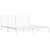  Bed Frame White Powder-Coated Steel Full Bed Frame Rectangular A949-352374