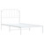  Bed Frame White Powder-Coated Steel Single Bed Frame A949-373931