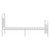  Bed Frame White Steel Twin Bed Frame Rectangular Durable A949-353696