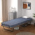 Portable Folding Bed with Memory Foam Mattress and Sturdy Metal Frame Made in Italy-Navy B593-HW69423