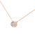 10K Rose Gold 1/5 Cttw Round Brilliant-Cut Diamond Modern Bezel-Set Solitaire Pendant Necklace (J-K N162-81-7314UDM