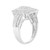 .925 Sterling Silver Round and Baguette Diamond Cathedral Ring (0.75 Cttw, H-I Color, I2-I3 Clarity N162-011211R600