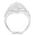 .925 Sterling Silver & 1-1/8 Cttw Diamond Marquise Shaped Cluster Triple Halo Knot Cocktail Fashion N162-011315R725