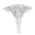 .925 Sterling Silver & 1-1/8 Cttw Diamond Marquise Shaped Cluster Triple Halo Knot Cocktail Fashion N162-011315R725