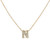 10K Yellow Gold Diamond Accent "N" Initial Bubble Pendant Necklace N162-024272NASH