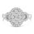 10K White Gold 1.0 Cttw Diamond Oval Cluster with Halo Vintage-Inspired Art Deco Buckle Style State N162-015494R700