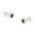 .925 Sterling Silver 1/5 Cttw Round Brilliant-Cut Green Diamond Miracle-Set Stud Earrings (Fancy Co N162-70-5775WGD
