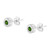 .925 Sterling Silver 1/5 Cttw Round Brilliant-Cut Green Diamond Miracle-Set Stud Earrings (Fancy Co N162-70-5775WGD
