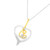 Espira 10K Two-Tone Yellow & White Gold .03 Cttw Diamond-Accented Round-Cut Diamond Swirl Open Hear N162-81-6599TDM