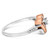 10K Rose Gold over .925 Sterling Silver  1/5  Cttw Diamond Split Shank Open Heart Cocktail Ring (I- N162-016445R600
