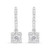 14K White 1/2 Cttw Round Diamond Halo Dangle Hook Earring - (H-I Color, SI2-I1 Clarity) N162-019919EASH
