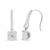 14K White 1/2 Cttw Round Diamond Halo Dangle Hook Earring - (H-I Color, SI2-I1 Clarity) N162-019919EASH