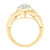 10K Yellow Gold Diamond Bypass Cluster Ring (1 Cttw, I-J Color, I2-I3 Clarity) - Size 6-1/2 N162-015885R650