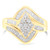 10K Yellow Gold Diamond Bypass Cluster Ring (1 Cttw, I-J Color, I2-I3 Clarity) - Size 6-1/2 N162-015885R650