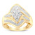 10K Yellow Gold Diamond Bypass Cluster Ring (1 Cttw, I-J Color, I2-I3 Clarity) - Size 6-1/2 N162-015885R650