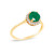 10K Yellow Gold Green Emerald and 1/10 Cttw Diamond Halo Ring N162-024073RS11
